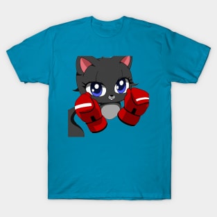 Boxing Black Cat T-Shirt